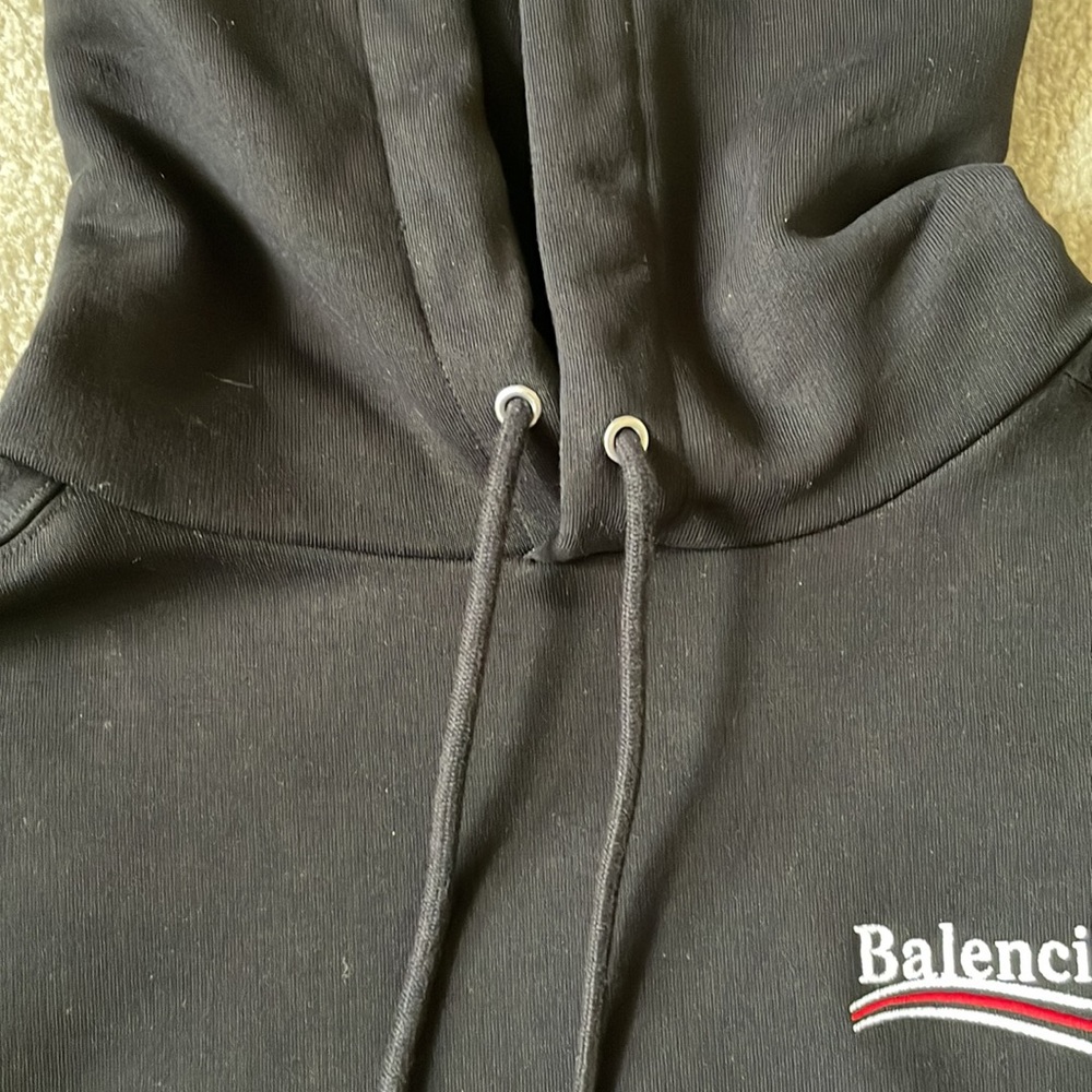 Balenciaga Campaign Embroidered Logo Medium Fit Hoodie - Picture 5 of 10